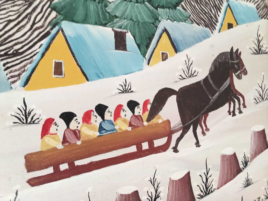 Pictura naiva, tablou, de Petru Mihut