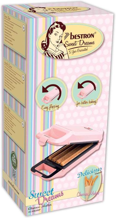 Уред за приготвяне на чурос Bestron, гофретник за до 4 чуроса, машина за чурос