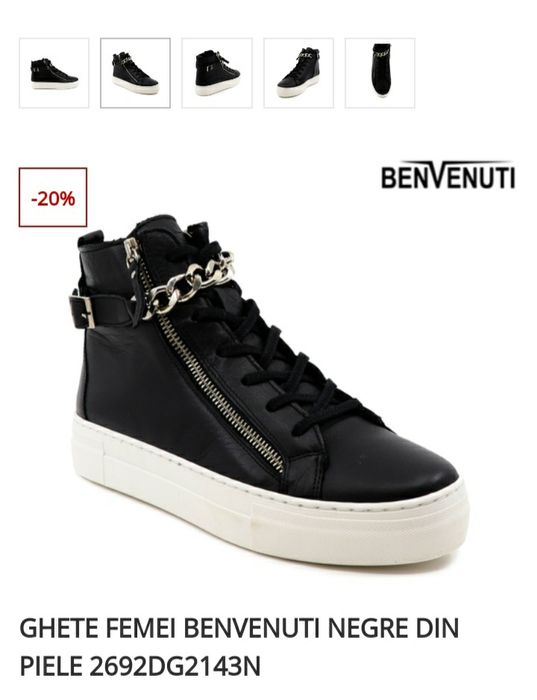 Ghete dama din piele naturală Benvenuti
