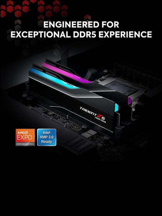 G.Skill Trident Z5 NEO RGB Black 32GB DDR5 (2x16GB) 6000MHz CL36 EXPO.