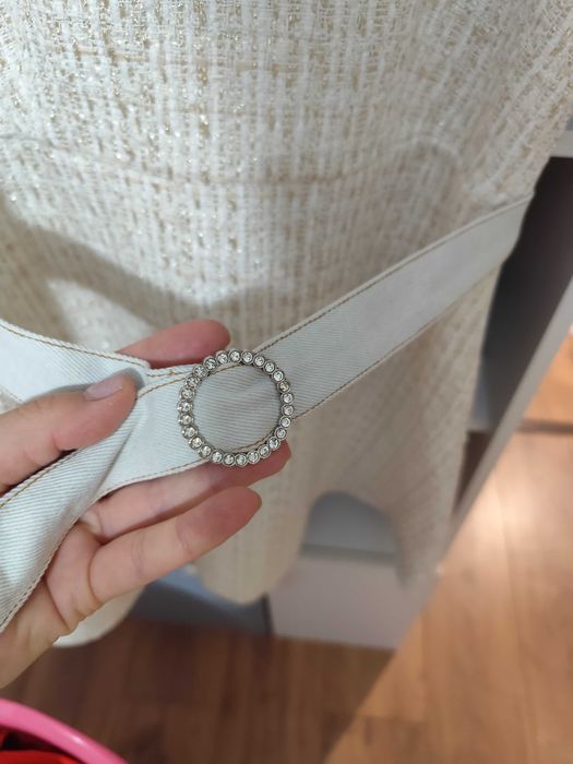 Дамска рокля River Island букле плюс дънков акцент