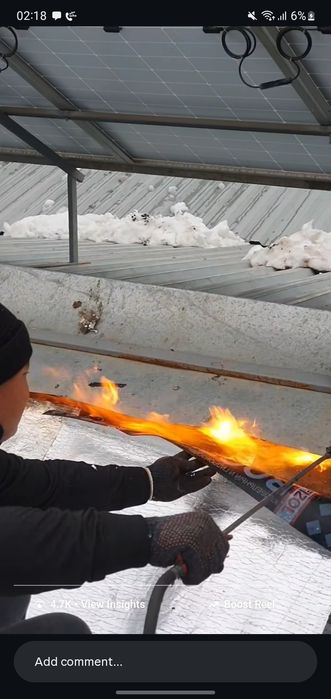 Мягкая кровля,ремонт кровли,фольгоизол и полизол