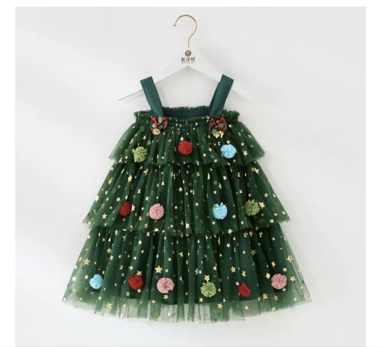 Зеленое платье ёлки