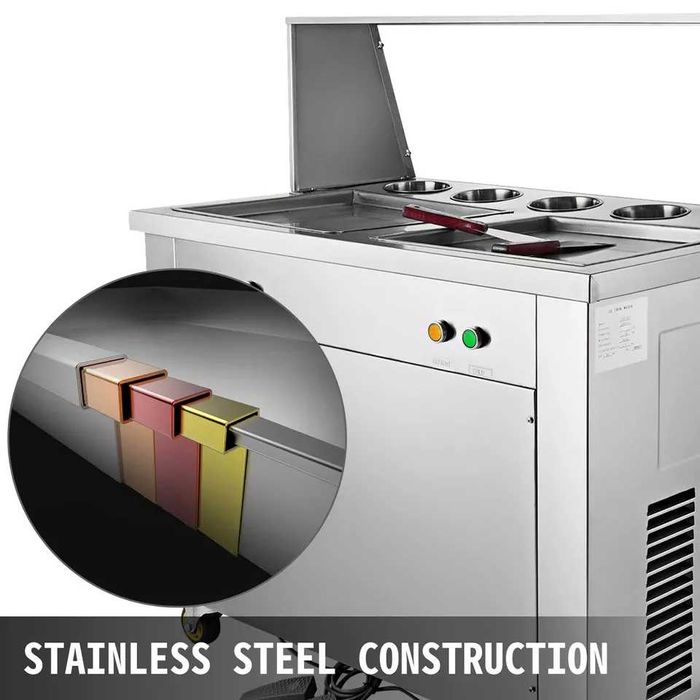 НОВА ПРОФЕСИОНАЛНА Машина за Тайландски сладодолед 2 плочи 380X380