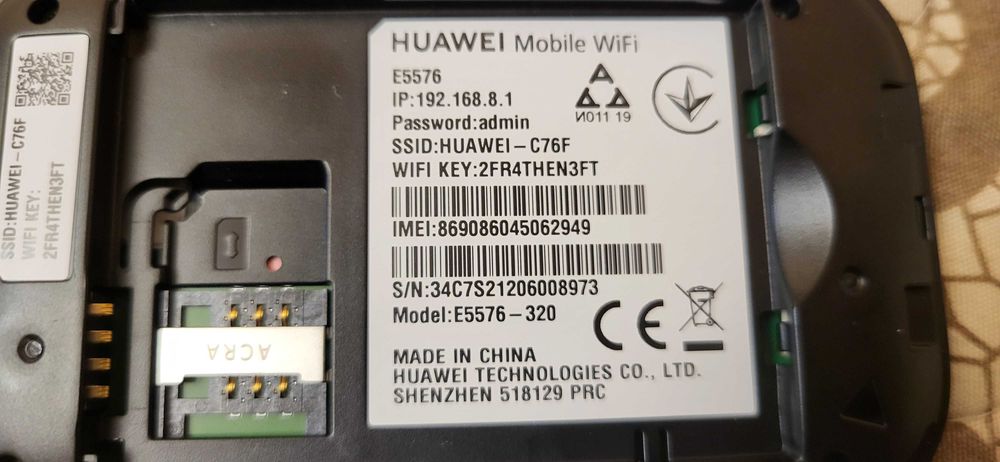 HUAWEI 4G WiFi Modem E5576  150 MBs liber de retea