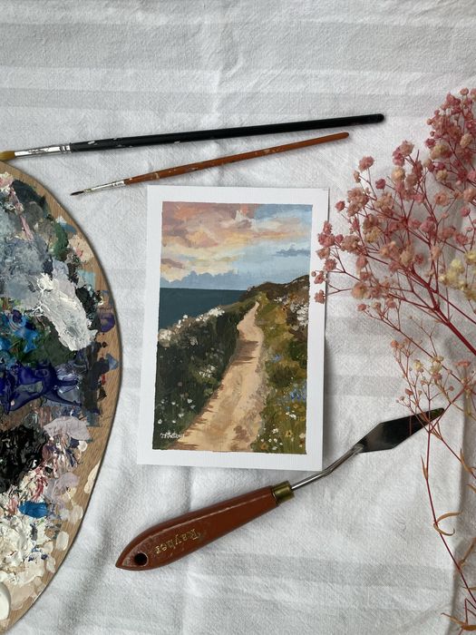 Pictura in acrilic, peisaj “Dreamy Sea”