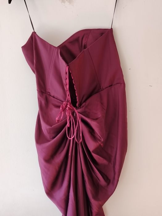 Rochie Ana Radu din satin MOV PRUNA