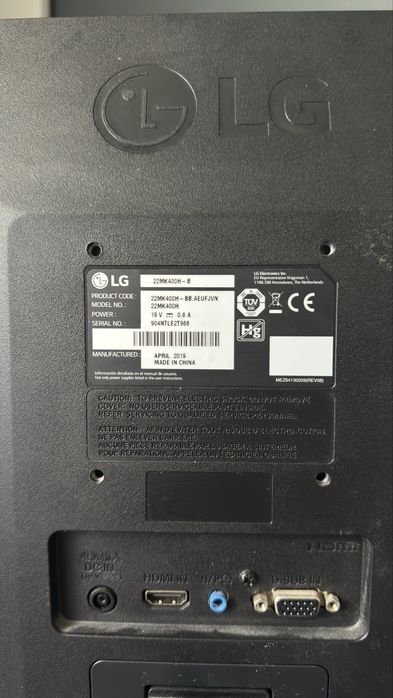 Monitor LG 22MK400H-B 22 inch