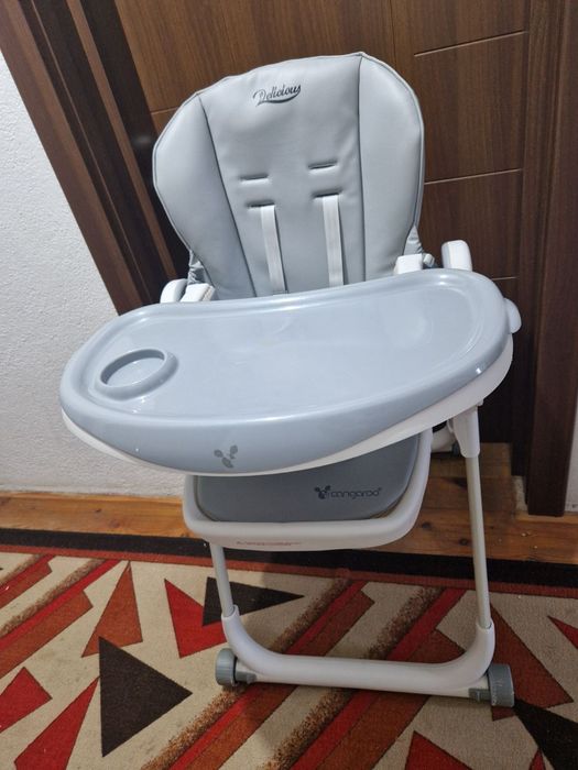 Детски стол за хранене Delicious CANGAROO - сиво