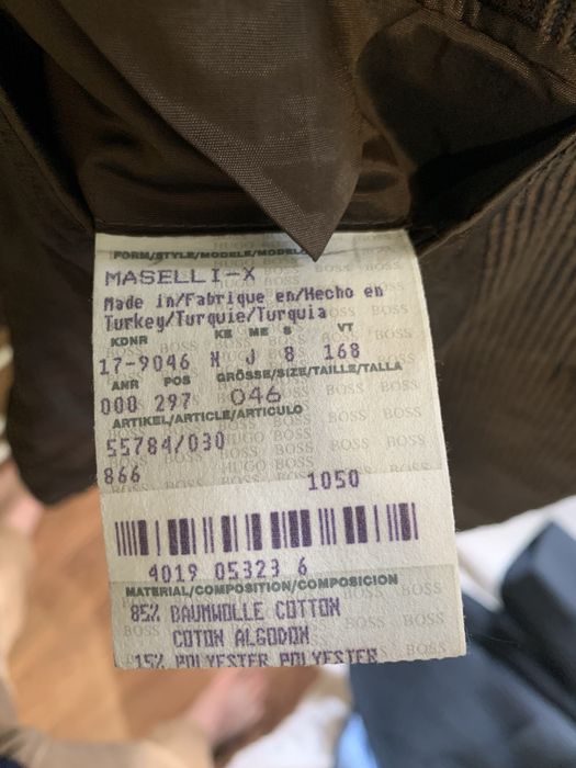 Boss пиджак вельвет 48 размер