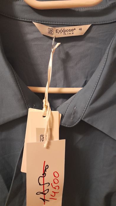 Платье голубое, трикотаж