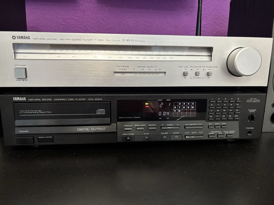 YAMAHA  CDX 630E CD PLAYER‼️raritate tehnica‼️+ YAMAHA STEREO TUNER-T-560