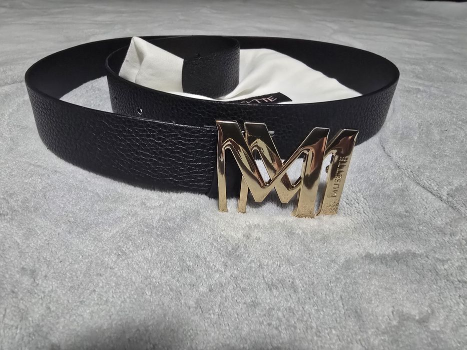 Черен кожен колан Musette