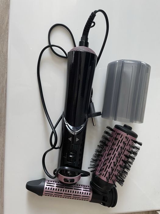 Четка с топъл въздух Philips VolumeBrush HP8654, Въртене в 2 посоки, 3 настройки на температурата, 2 настройки на скоростта
