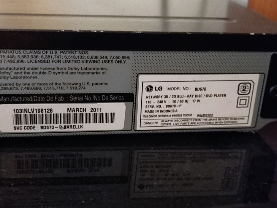 Lg Blu-ray 3 D проигрыватель