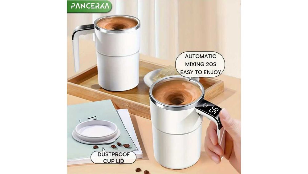 Зареждаща се Самобъркаща Кафе Чаша с Дисплей за Температура