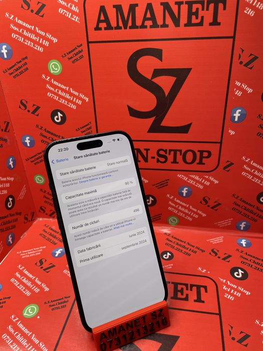 Iphone 15 90% Baterie Amanet SZ Non Stop