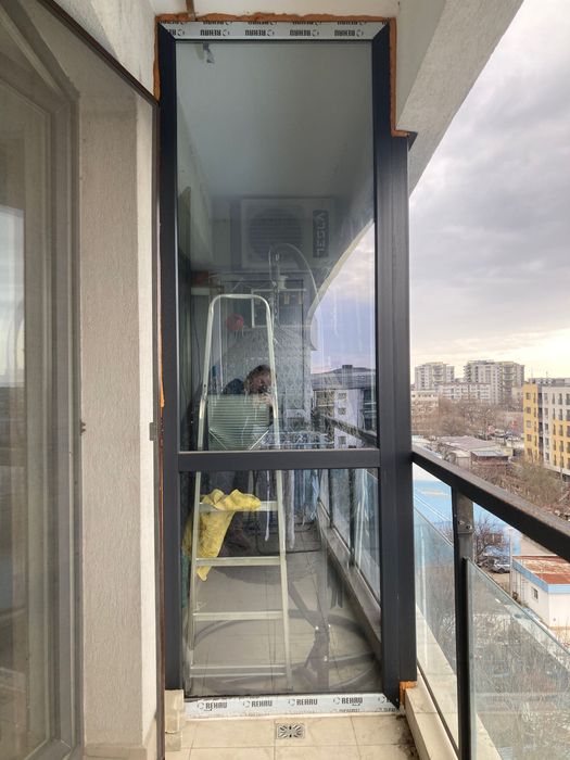 Balcon complet Geamuri termopan gri antracit