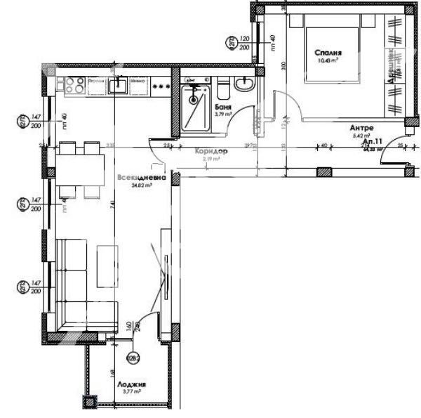 Двустаен апартамент в Прослав! 90282