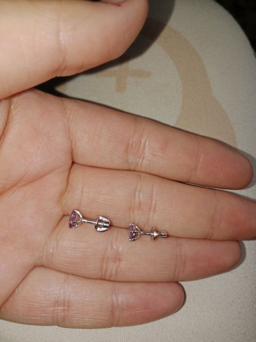 Серьги серебряные детские