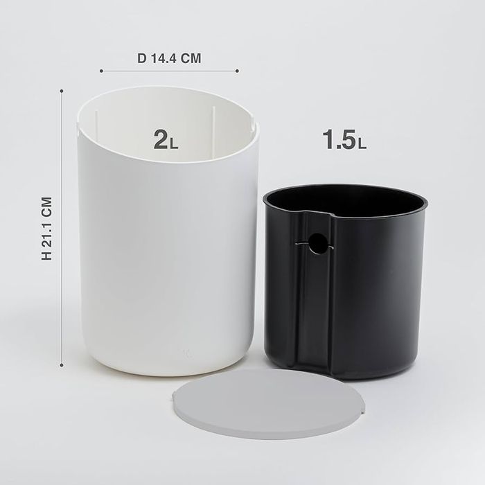 KAZAI SVEA мини  дизайнерски кош за боклук – бял 1.5л.