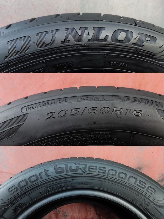2бр. летни гуми 205/60/16 DUNLOP Sport Blue Response 
6.97mm
dot24