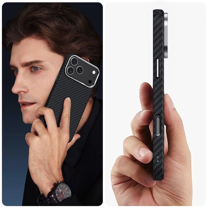 Tech-Protect Carbon MagSafe Калъф за iPhone 17 Pro/Max-Карбонов