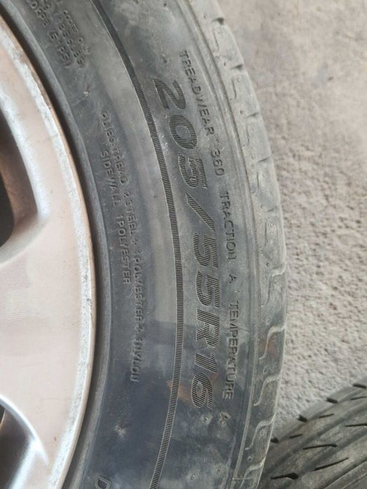 Set 4 jante aliaj originale Audi A4 16" + 4 anvelope Laufenn 205/55 R16