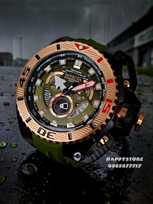 INVICTA Optimus Army green 66 mm, Инвикта нов ръчен часовник