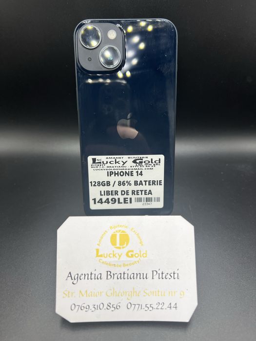 Iphone 14 128Gb 86% baterie Liber de retea cod produs 23347