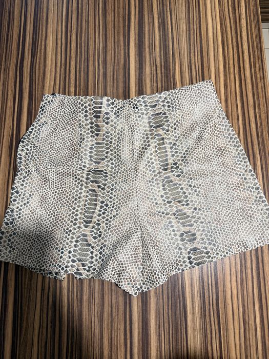 Кожена пола-панталон с животински принт Зара, размер С