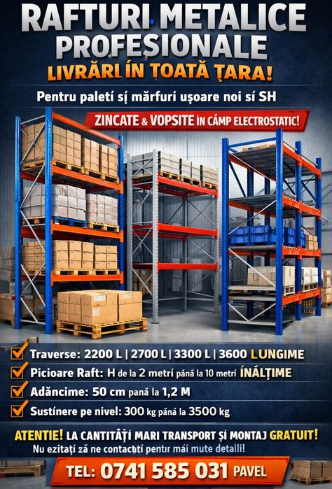 Rafturi metalice industriale și profesionale 25x096