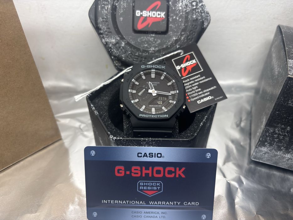 G-shock ga-2100 negru si gri