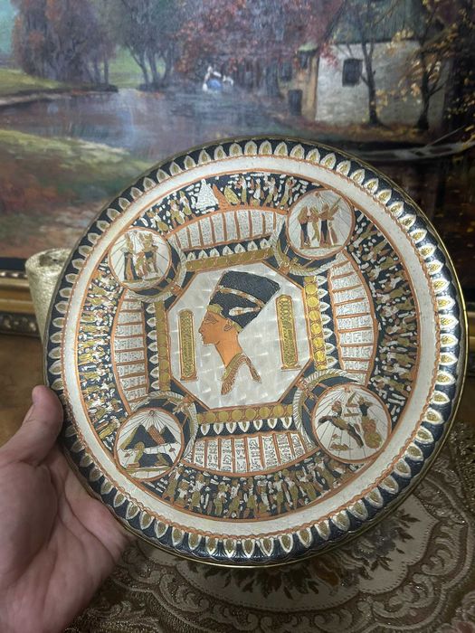 DN944 Superba Farfurie de alama tema Egypt 15cmd  315g