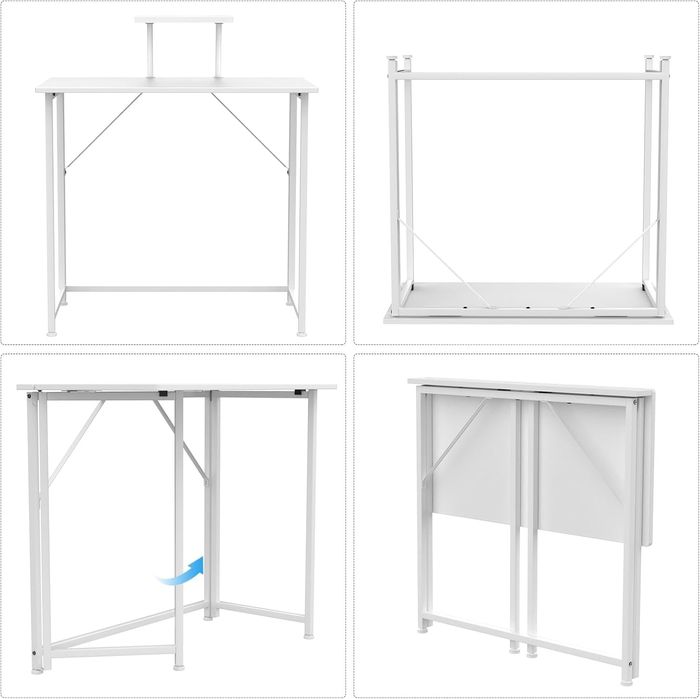 Практично Бяло Сгъваемо бюро с поставка
