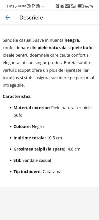 Sandale din piele 37 Suave