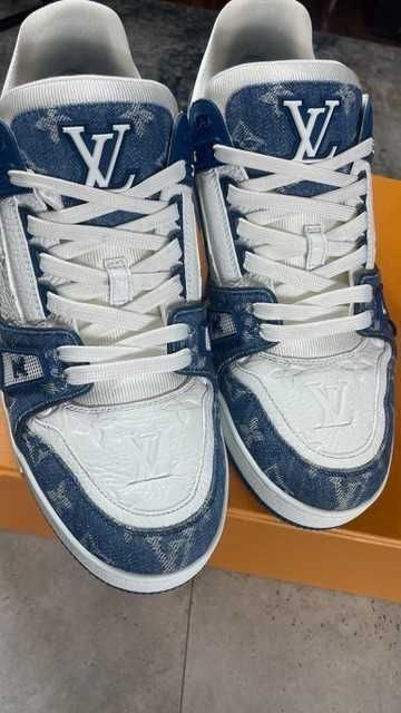 Adidasi Sport Sneakers Luis Vuitton LV Trainers Skate Blue White - Livrare Verificare