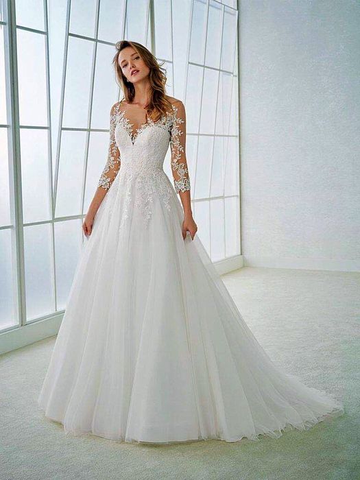 Rochie de mireasa A-Line ST.PATRICK Model FERIA White One PRONOVIAS