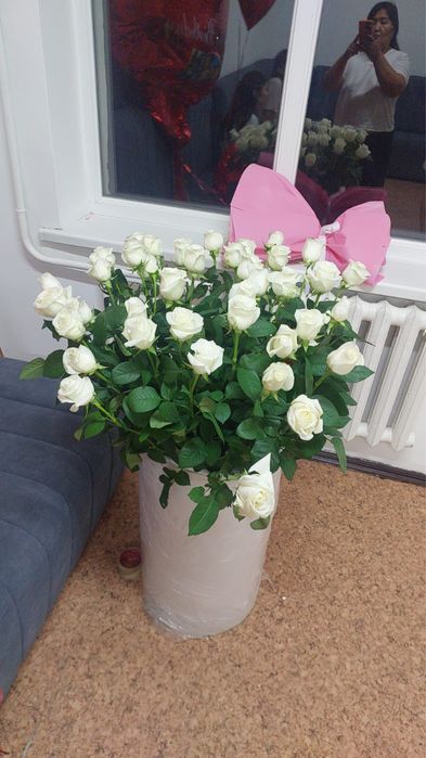 Белый розы 51 штук