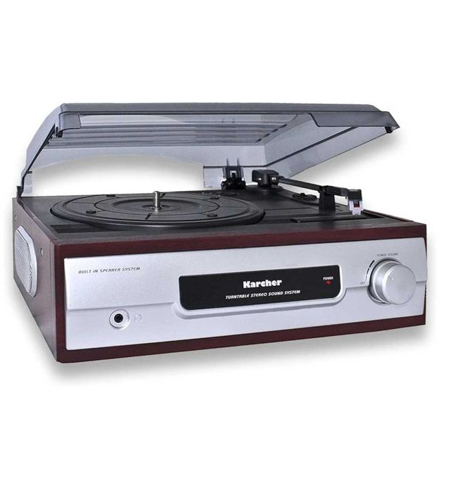 Karcher KA 8050 Record Player with in-built Speakers Silver