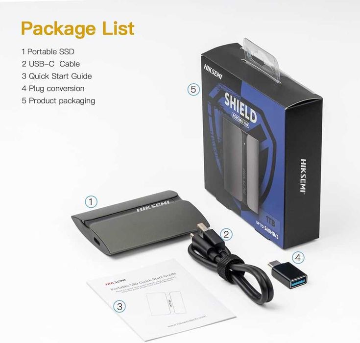 SSD nou Extern 2TB HikVision USB 3.1 Type C viteze 500 mb/s rapid date