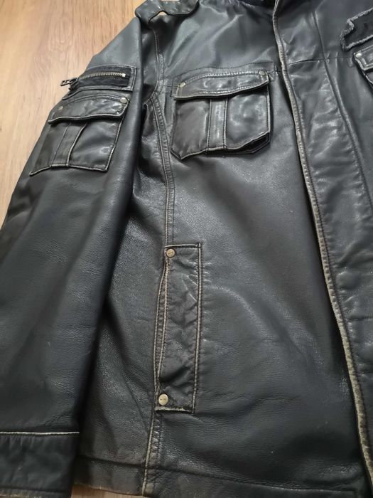 Мъжко кожено, рокерско яке от естествена кожа MUSTANG