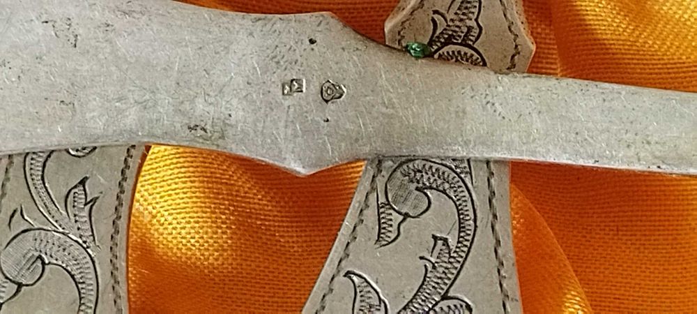 6 lingurite argint , marcaj delfini