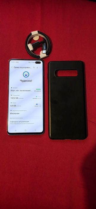 Samsung Galaxy S10+ 8GB RAM 128GB Prism Blue БЕЗУПРЕЧНО ТОП СЪСТОЯНИЕ!