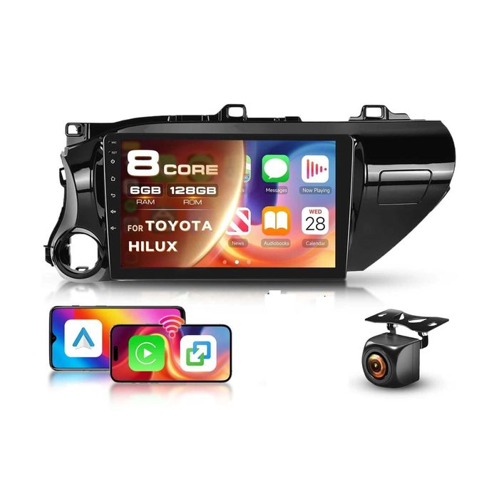 Мултимедия за Toyota Hilux Андроид навигация Carplay Android Auto 2DIN