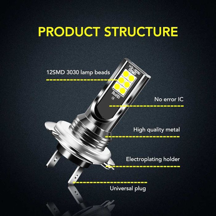 H7 и Н1 led лед крушки