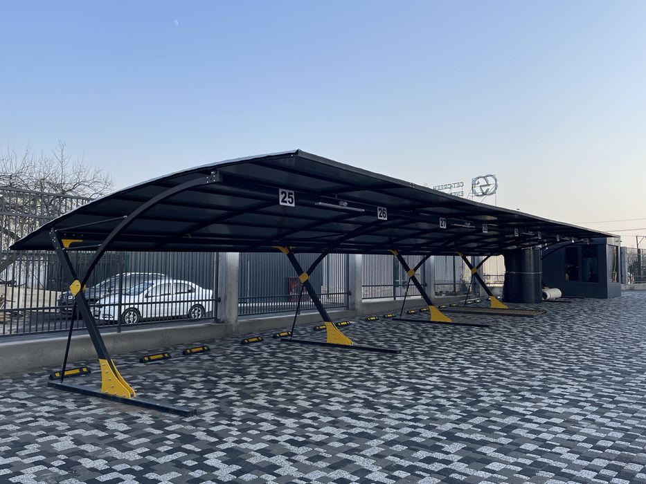 Солнечные панели, зарядная станция для авто, Навес, стоянка