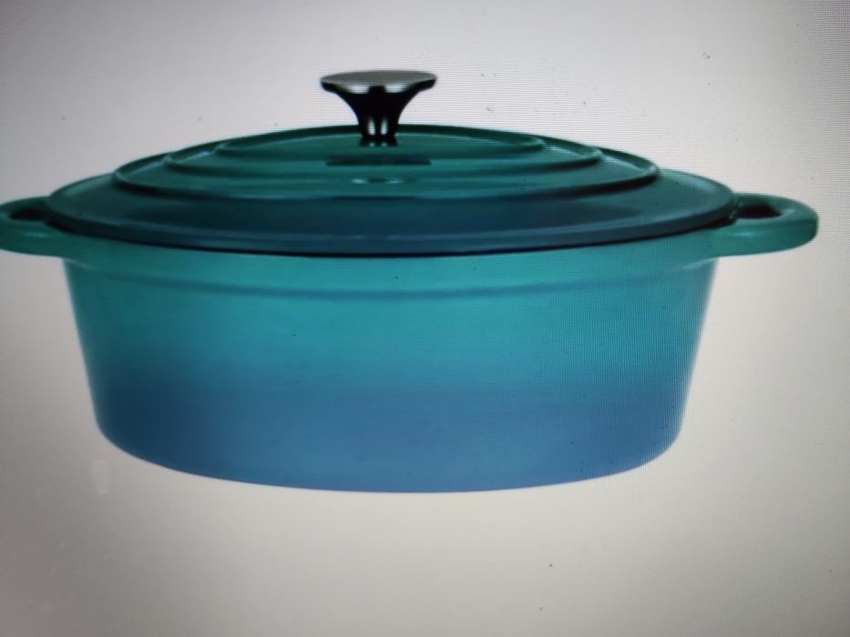Cratiță fontă emailată turcoaz 6 L
