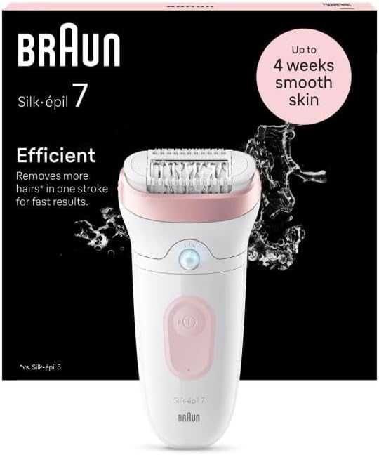 Епилатор Braun Silk-épil 7 7-000 (SE7-000) 2 степени, бял
