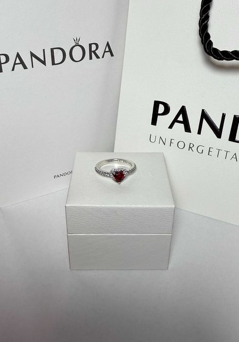 Inel Pandora original argint 925 inimă roșie – cadou perfect